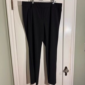 Rafaella Black Straight-Leg Dress Pants